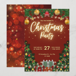 Convite de Flyer para Festa de Natal