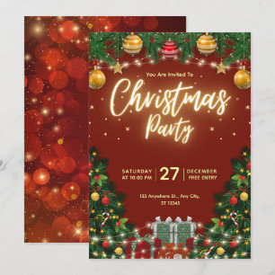 Convite de Flyer para Festa de Natal
