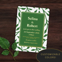 Convite de Folha de Folha Elegante