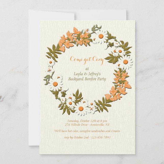 Convite de Folhas e Flores (Frente)