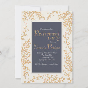 Convite de Folhas Retiradas à Mão