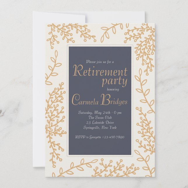 Convite de Folhas Retiradas à Mão (Frente)