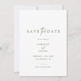 Convite de Forest Green Photo Save the Dates