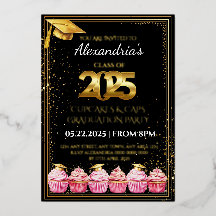 Convite de Formatura 2025 Cupcakes & Caps