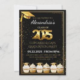 Convite de Formatura 2025 Cupcakes & Caps