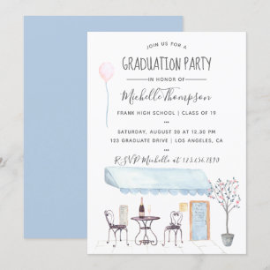 Convite de formatura aquarela Paris