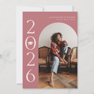 Convite de Formatura Arco Rosa Po dusty 2025