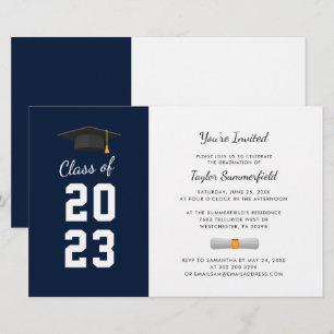 Convite de Formatura Azul Marinho 2025