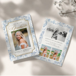 Convite de Formatura Blue Toile