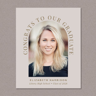 Convite de Formatura com Arco Elegante dentro do O