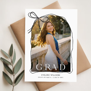 Convite de Formatura com Arco Graduado de Laço Pre