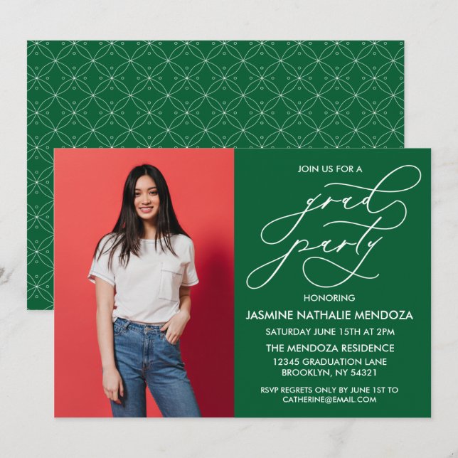 CONVITE DE FORMATURA COM CALIGRAFIA CAPRICHOSA SIM (Frente/Verso)