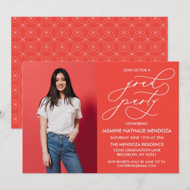 CONVITE DE FORMATURA COM CALIGRAFIA CAPRICHOSA SIM (Frente/Verso)