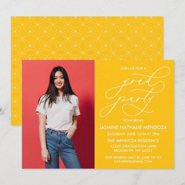 CONVITE DE FORMATURA COM CALIGRAFIA CAPRICHOSA SIM (Frente/Verso)