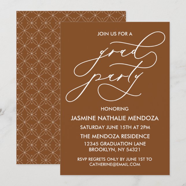 CONVITE DE FORMATURA COM CALIGRAFIA SIMPÁTICA E CA (Frente/Verso)