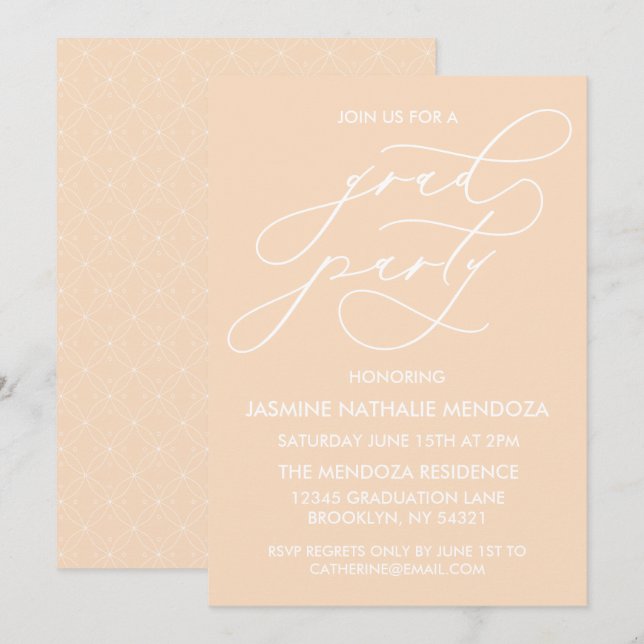 CONVITE DE FORMATURA COM CALIGRAFIA SIMPÁTICA E CA (Frente/Verso)