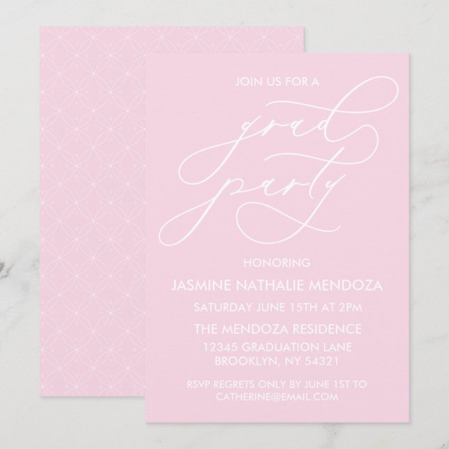 CONVITE DE FORMATURA COM CALIGRAFIA SIMPÁTICA E CA (Frente/Verso)