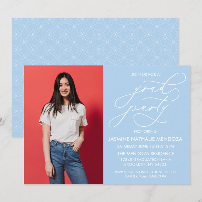 CONVITE DE FORMATURA COM CALIGRAFIA SIMPÁTICA E CA (Frente/Verso)