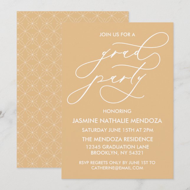 CONVITE DE FORMATURA COM CALIGRAFIA SIMPÁTICA E CA (Frente/Verso)