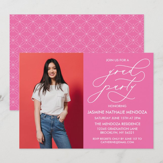 CONVITE DE FORMATURA COM CALIGRAFIA SIMPÁTICA E CA (Frente/Verso)