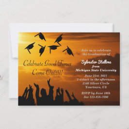 Convite de Formatura com Chapéus no Ar