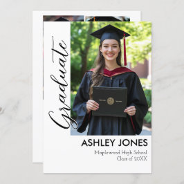 convite de formatura com colagem de 4 fotos