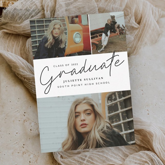 Convite de Formatura com Colagem de Fotos em Scrip (Criador carregado)