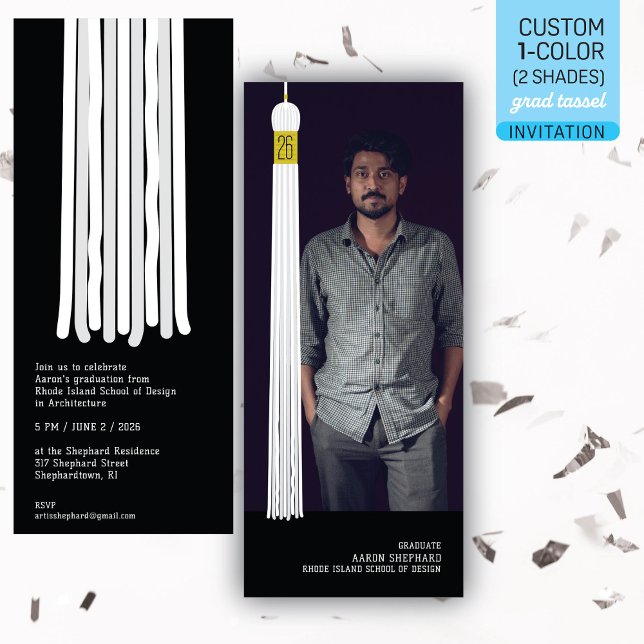 Convite de Formatura com Design Moderno de Foto e  (Criador carregado)