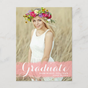 Convite de Formatura com Efeito de Tinta em Aquare