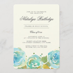 Convite de Formatura com Florais Luxuosos