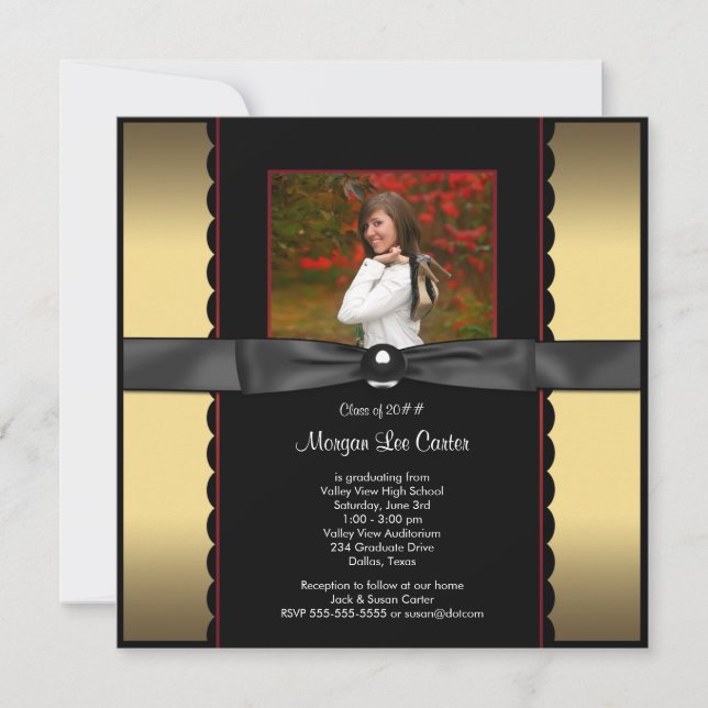 Convite de Formatura com Foto Arco de Ouro Preto (Frente)