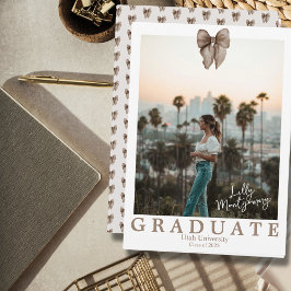 Convite de Formatura com Foto Coquette de Laço Beg