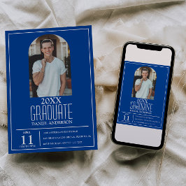 Convite de Formatura com Foto de Arco Elegante