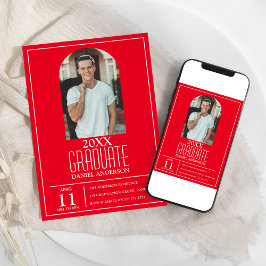 Convite de Formatura com Foto de Arco Elegante