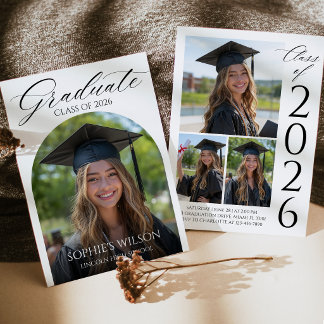 Convite de Formatura com Foto de Arco Moderno