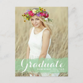 Convite de Formatura com Foto de Borrão de Aquarel