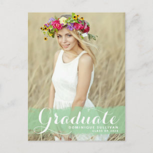 Convite de Formatura com Foto de Borrão de Aquarel