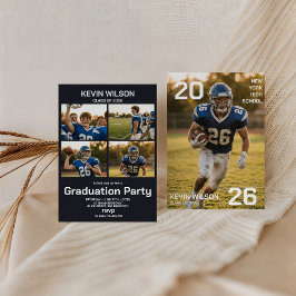Convite de Formatura com Foto de Esportes de Futeb