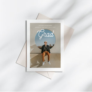 Convite de Formatura com Foto em Script Monolinha