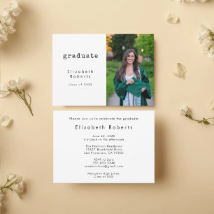 Convite de Formatura com Foto Minimalista