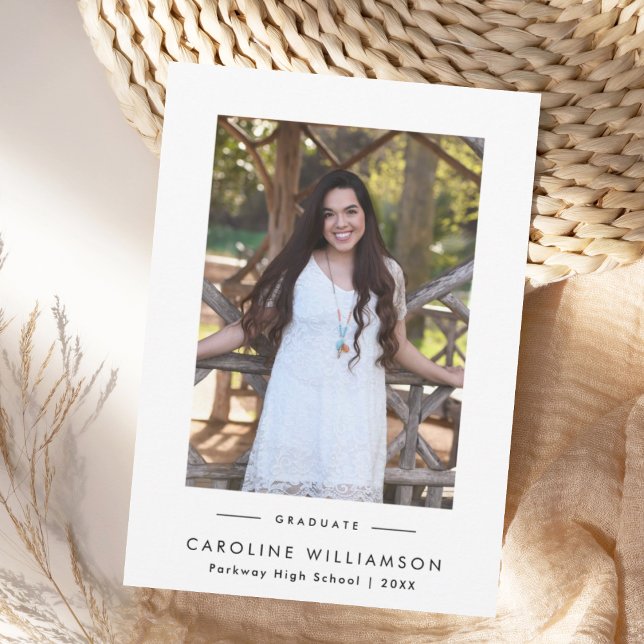 Convite de Formatura com Foto Minimalista Moderna (Criador carregado)