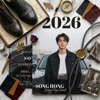 Convite de Formatura com Foto Moderno 2026