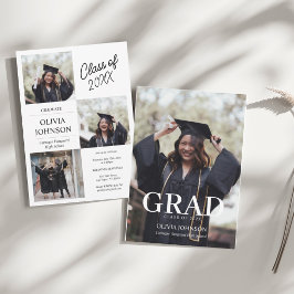 Convite de Formatura com Foto Moderno Minimalista