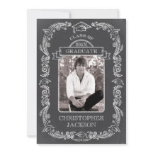 Convite de Formatura com Foto no Quadro Negro