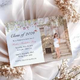 Convite de Formatura com Foto para Jardim de Flore