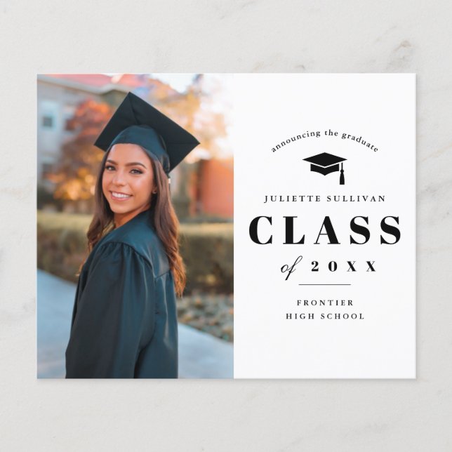 Convite de Formatura com Foto Tipo Mínimo Orçament (Frente)