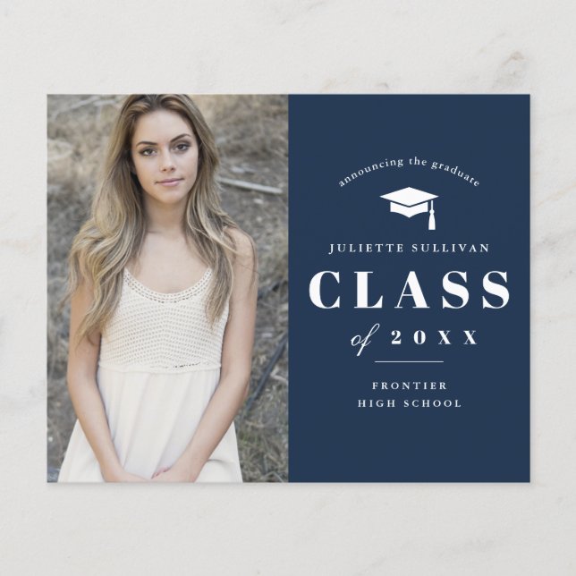 Convite de Formatura com Foto Tipo Mínimo Orçament (Frente)