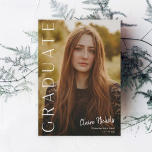 Convite de Formatura com Foto Vertical Moderna