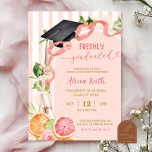 Convite de Formatura com Frutas Cítricas de Verão