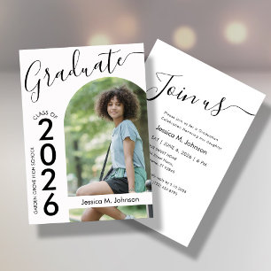 Convite de formatura com retrato fotográfico